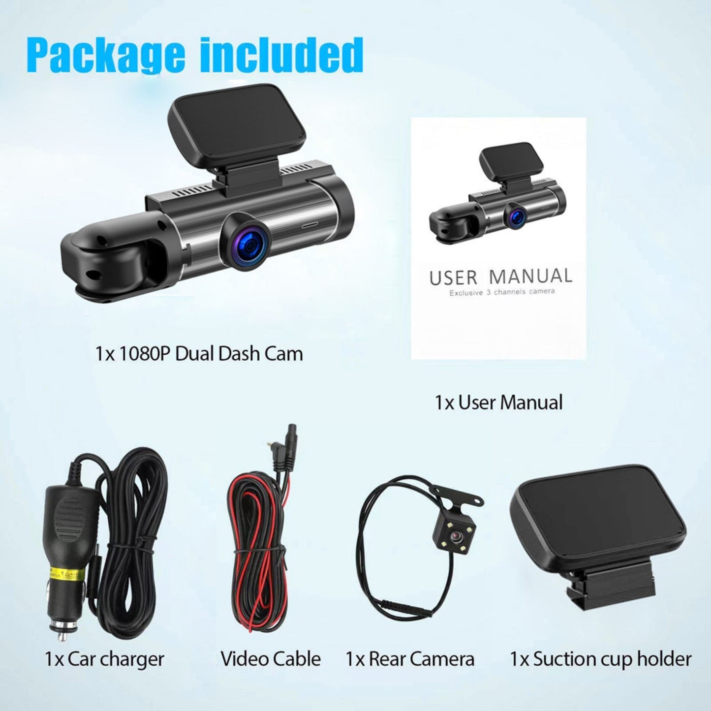Dashcam Pro™ Full HD 1080P | Dual Lens, Veiligheid en Kristalheldere Beelden