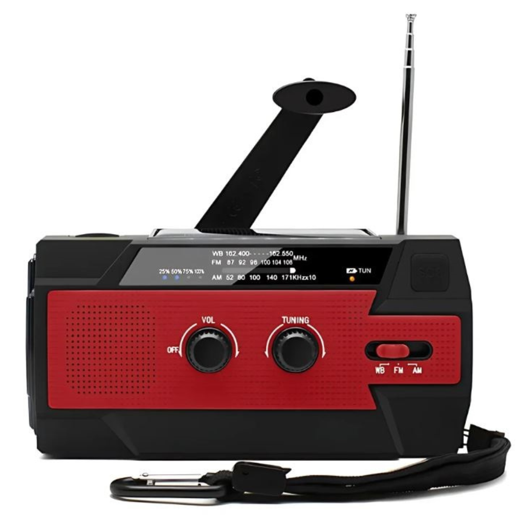 EmergencyRadio - Multifunctionele Radio op Zonne- Energie