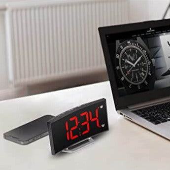 Digiclock™ | Gebogen LED Digitale Wekker met Modern Ontwerp