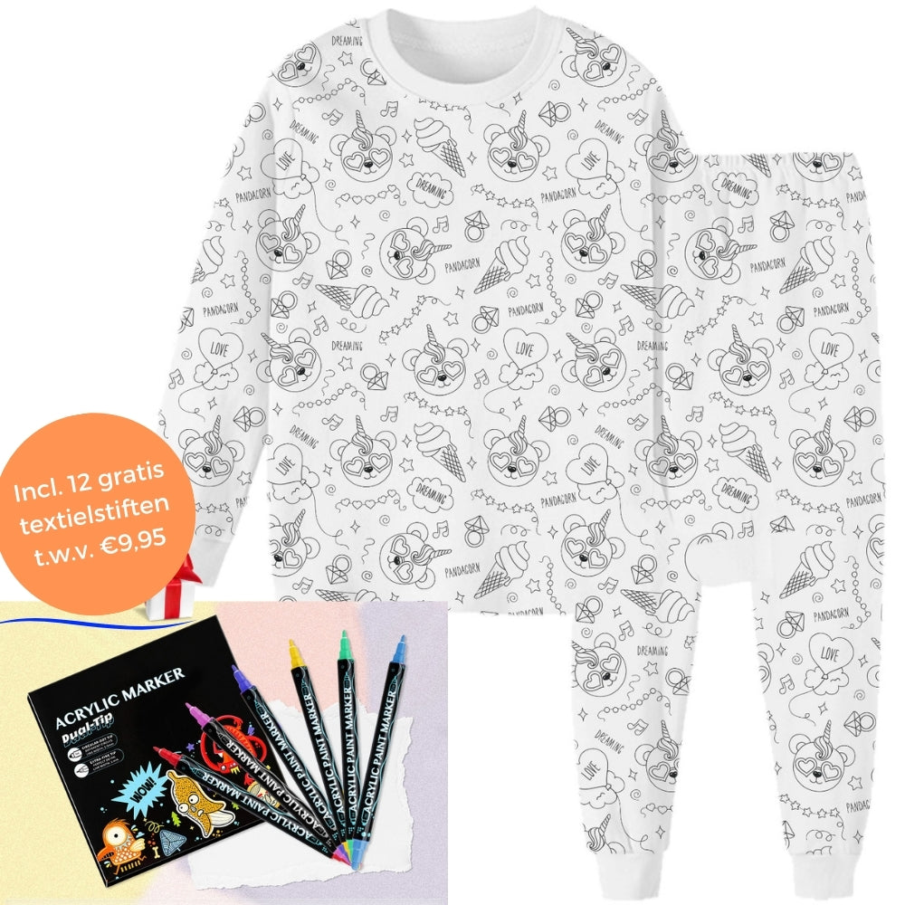 Inkleurbare Kinderpyjama™ | Speels en Geliefd bij Kinderen en Ouders!
