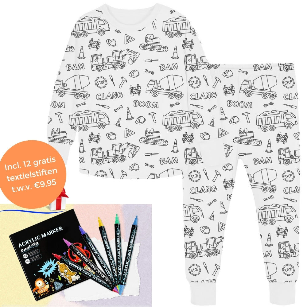 Inkleurbare Kinderpyjama™ | Speels en Geliefd bij Kinderen en Ouders!