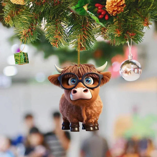 CowDecor - Cartoon Koe Kerst Boom Decoratie