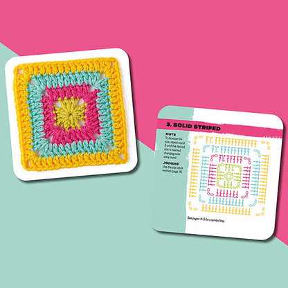 CrochetCards: Vierkant Breien Haken Gids Kaarten Set