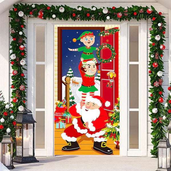 ChristmasDoor - Kerst Realistisch Deur Decoratie