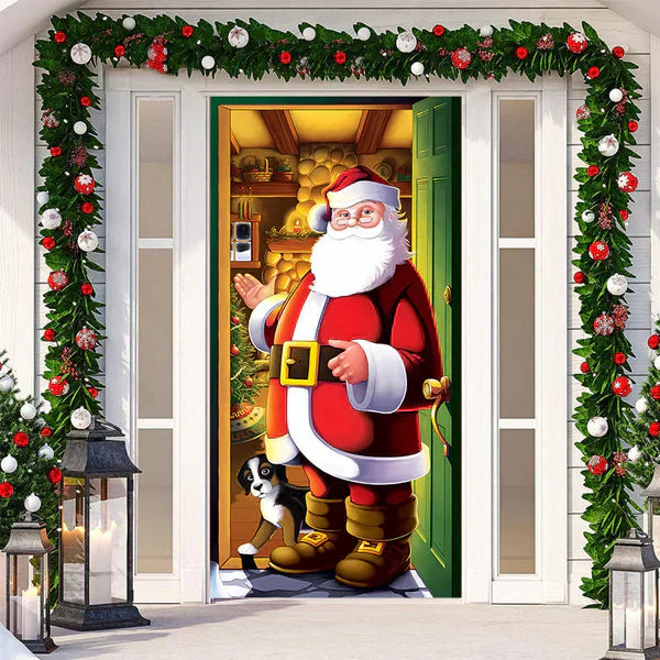 ChristmasDoor - Kerst Realistisch Deur Decoratie