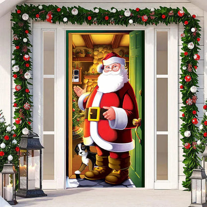 ChristmasDoor - Kerst Realistisch Deur Decoratie