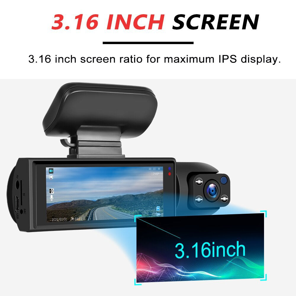 Dashcam Pro™ Full HD 1080P | Dual Lens, Veiligheid en Kristalheldere Beelden