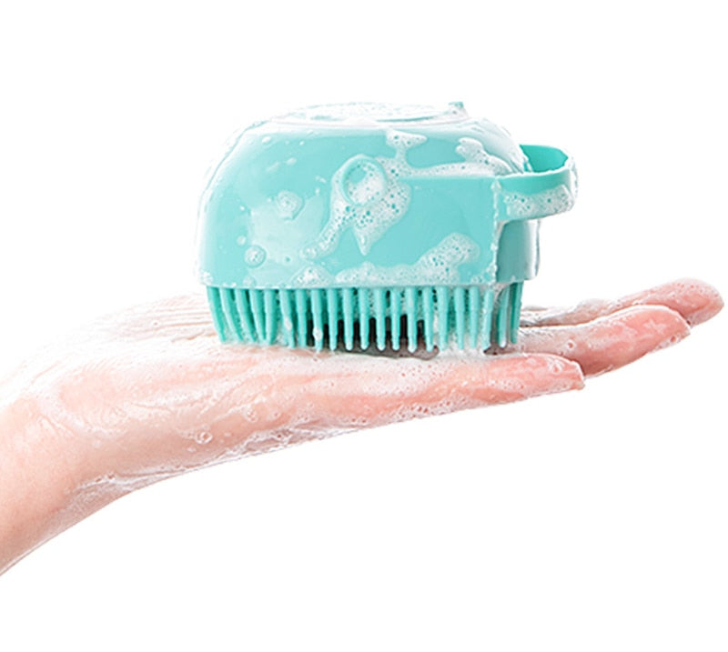 DogCatFri™ BathBrush - Siliconen Massageborstel Voor Huisdieren Met Shampoodoos