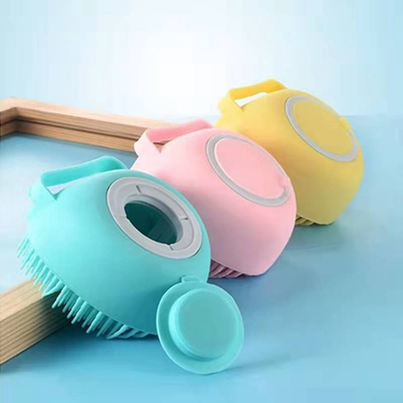DogCatFri™ BathBrush - Siliconen Massageborstel Voor Huisdieren Met Shampoodoos
