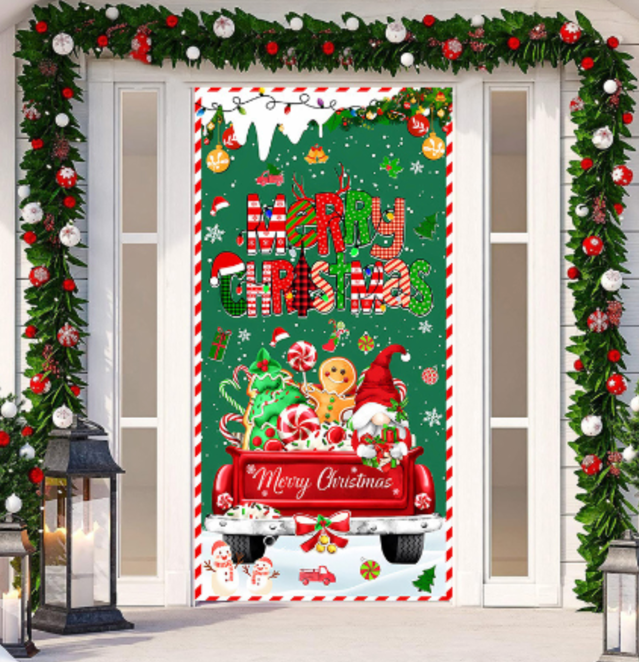 ChristmasDoor - Kerst Realistisch Deur Decoratie