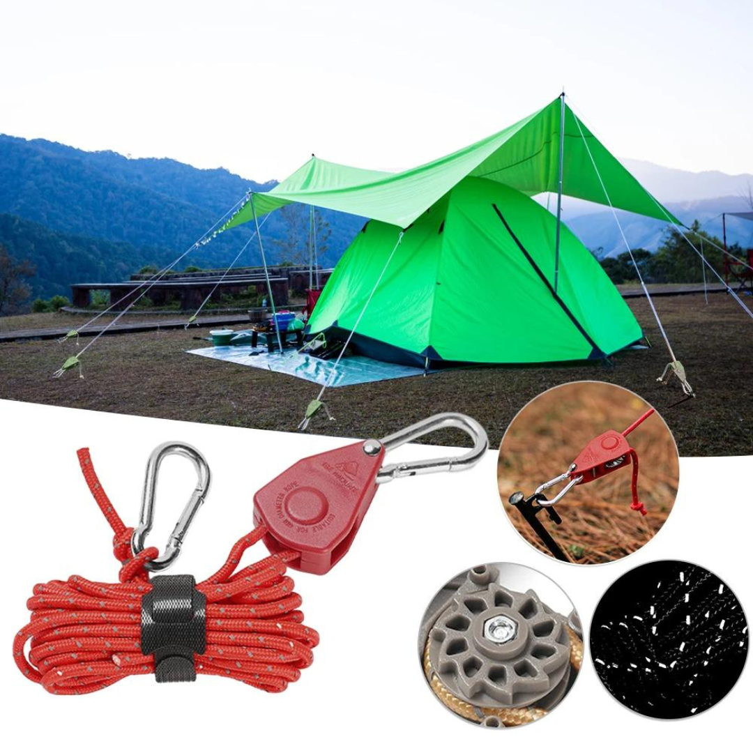 CampingRope - Verstelbaar Katrol Camping Touw