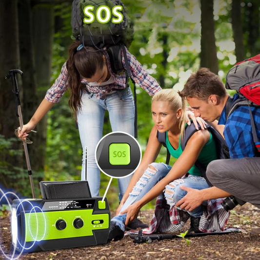 EmergencyRadio - Multifunctionele Radio op Zonne- Energie