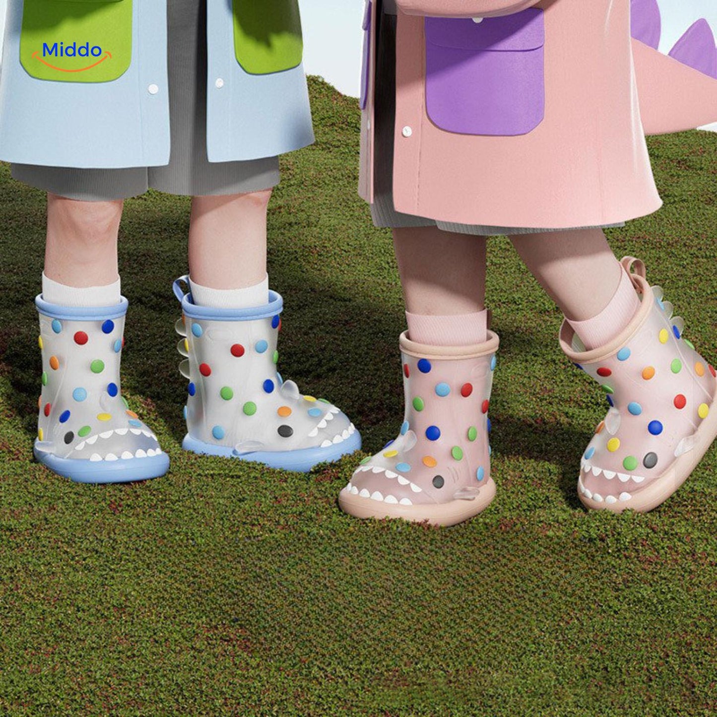 Zureto™ Shark Regenlaarzen | 3D Ontwerp, Waterproof en Antislip