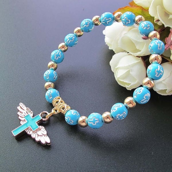 Engel Wing Kruis Armband