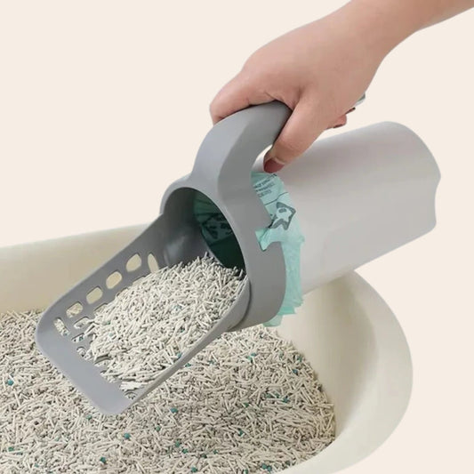 CharmPaws™ 2-in-1 Kattenbakschep met Container