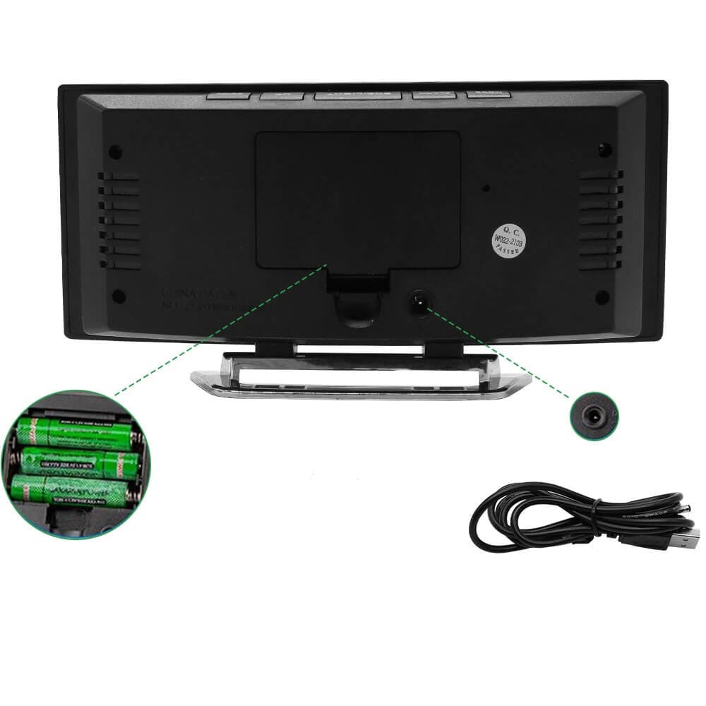 Digiclock™ | Gebogen LED Digitale Wekker met Modern Ontwerp