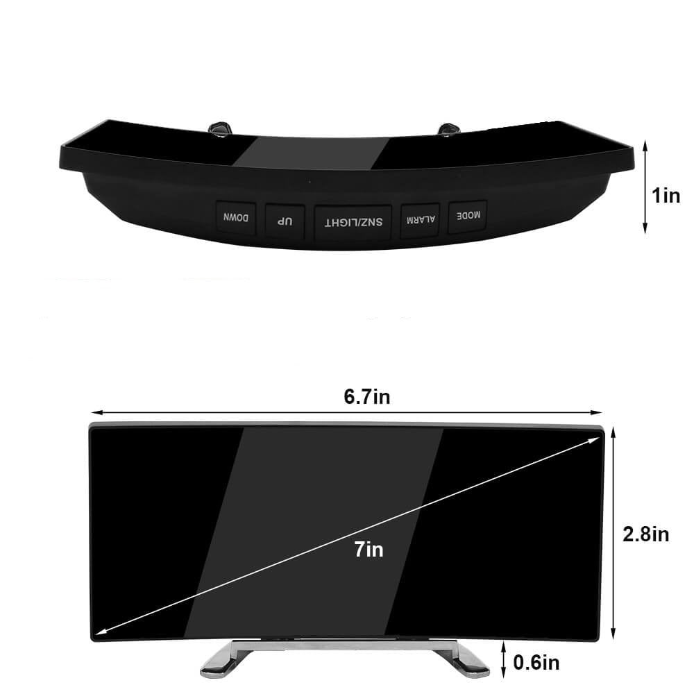 Digiclock™ | Gebogen LED Digitale Wekker met Modern Ontwerp