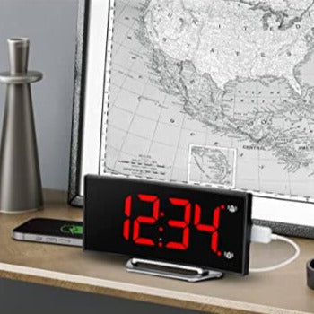 Digiclock™ | Gebogen LED Digitale Wekker met Modern Ontwerp